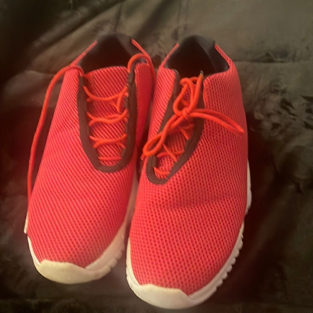 Air Jordan red sneakers size 8